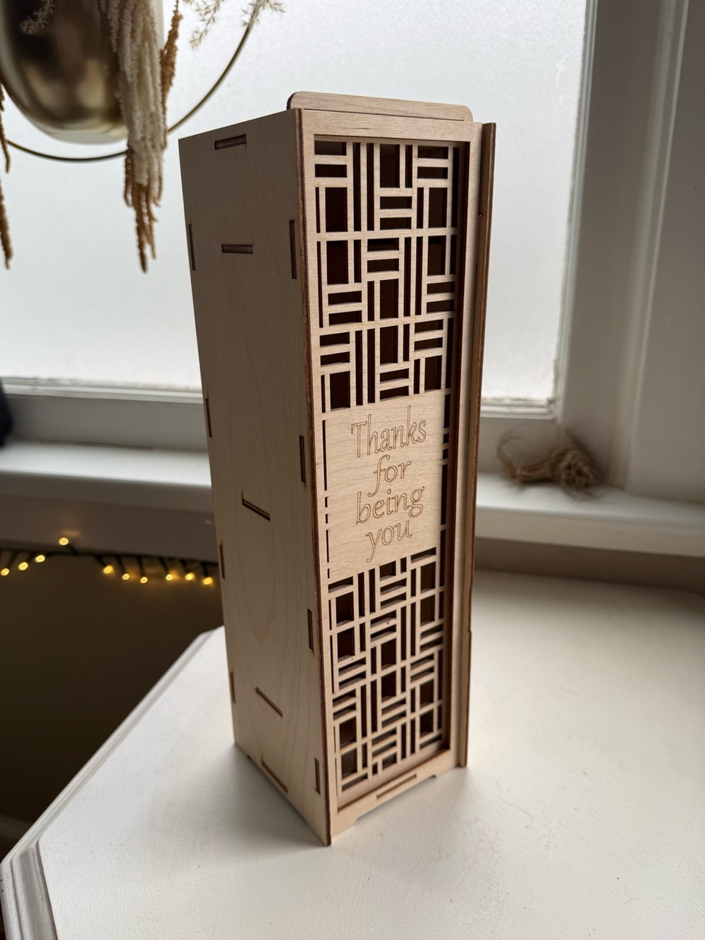 Lasercut wood gift box - new